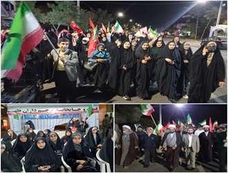 حضور مستمر دانشجویان اساتید و کارکنان دانشکده علوم قرآنی سبزوار در تجمعات شبانه